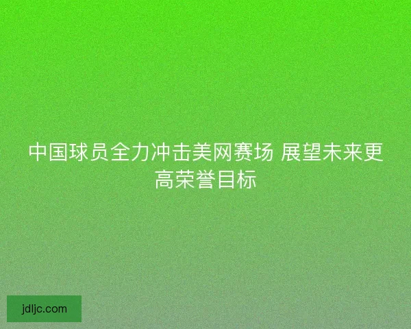 中国球员全力冲击美网赛场 展望未来更高荣誉目标